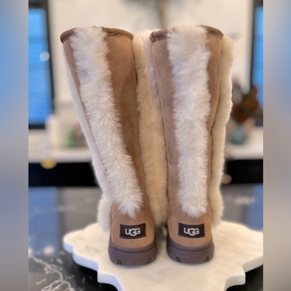UGG **Brand New w/ Tags** RARE FIND Sunburst Tall Boot, Chestnut, Size 6